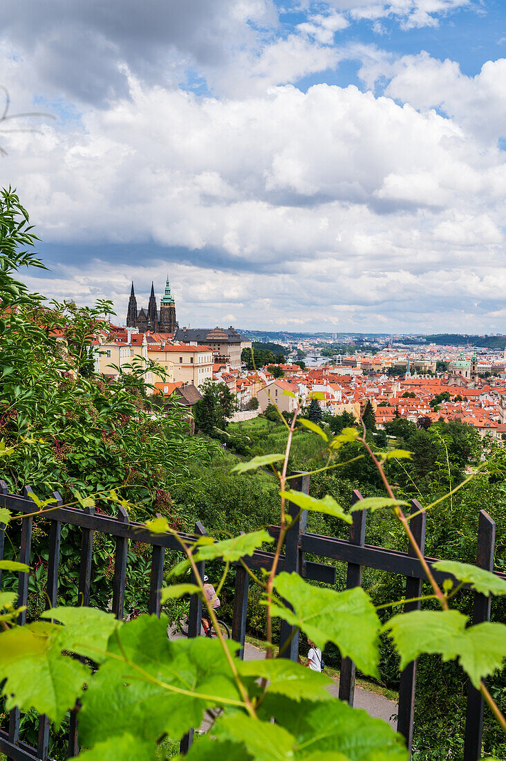 View of Prague skyline and St. Vitus Cathedral from Grande Classic Panorama