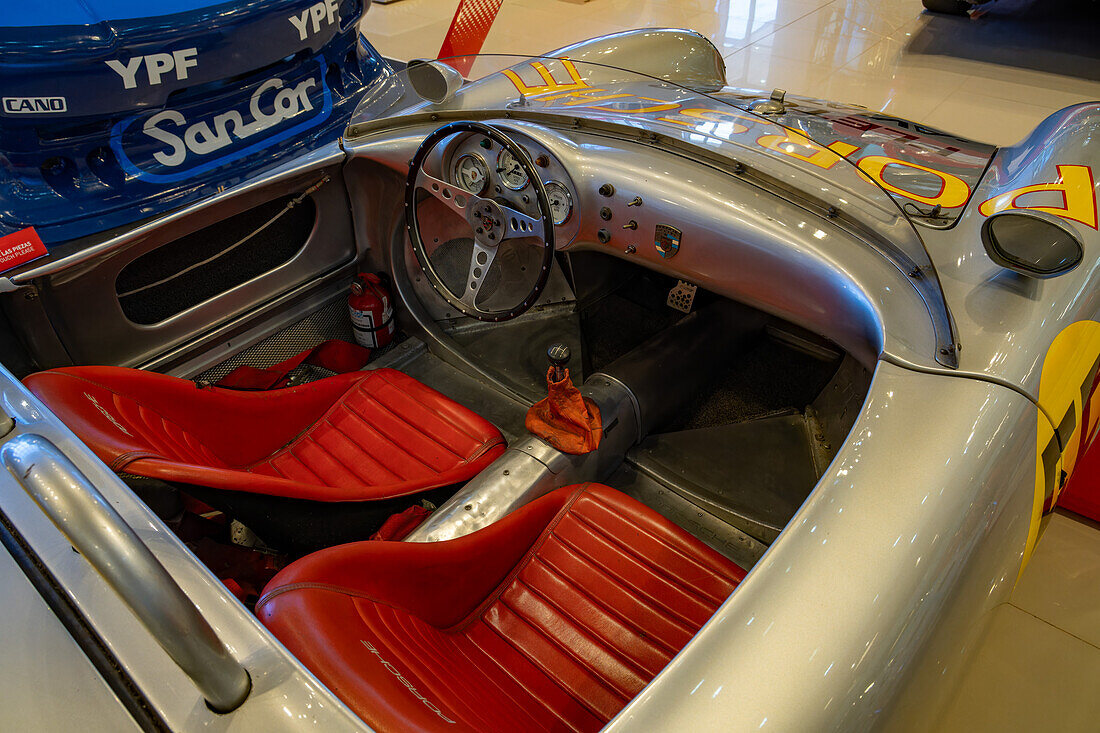 A 1954 Porsche 550 Spyder replica race car in the Museo Termas de Rio Hondo, Termas de Rio Hondo, Argentina.