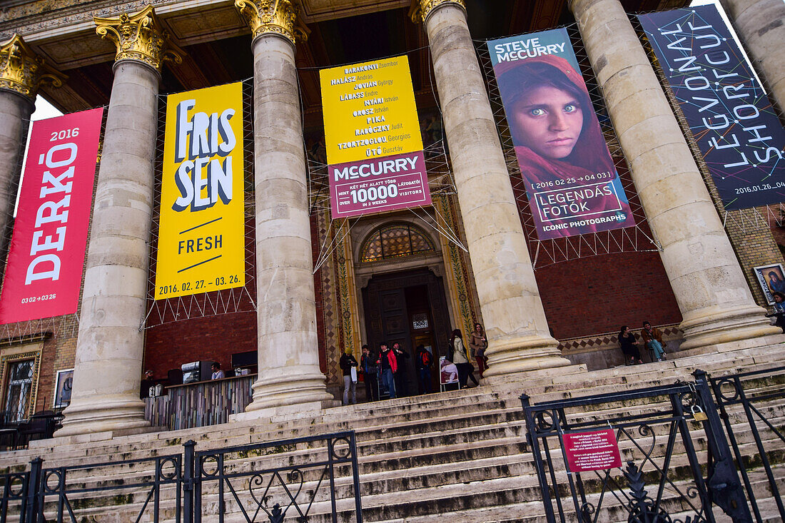 Exhibition of the Iconic Photographs by National Geographic photographer Steve McCurry at the Mucsarnok Palace of Art in Budapest, Hungary