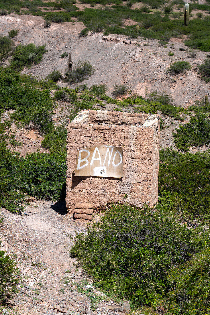 An outdoor toilet at the Mirador de la Ventanita de los Valles Calchaquies between Cardones National Park & Payogasta, Argentina.