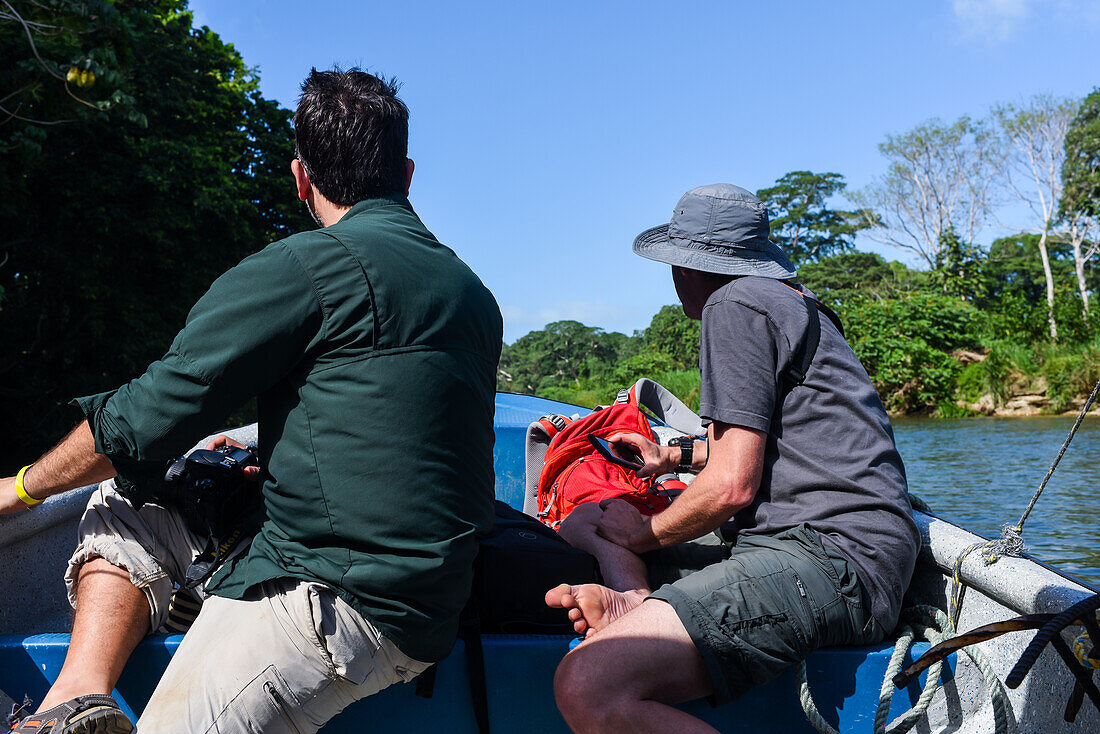 Birdwatching boat tour with Colombia Photo Expeditions on Don Diego River, Santa Marta, Colombia