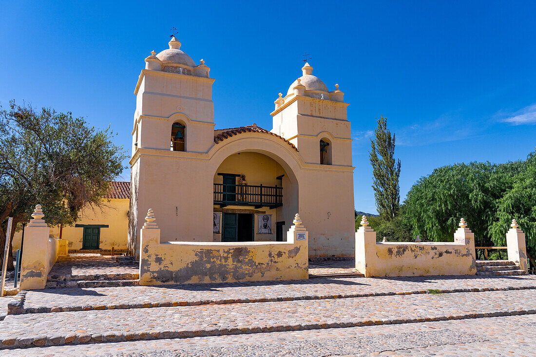 The 17th Century Spanish colonial Church of San Pedro Nolasco in Molinos, Argentina in the Calchaqui Valley.