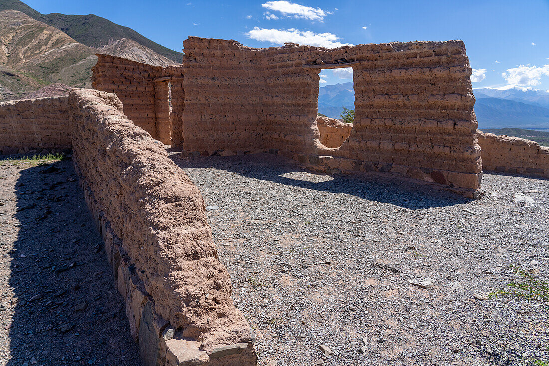 Adobe ruins at the Mirador de la Ventanita de los Valles Calchaquies between Cardones National Park & Payogasta, Argentina.