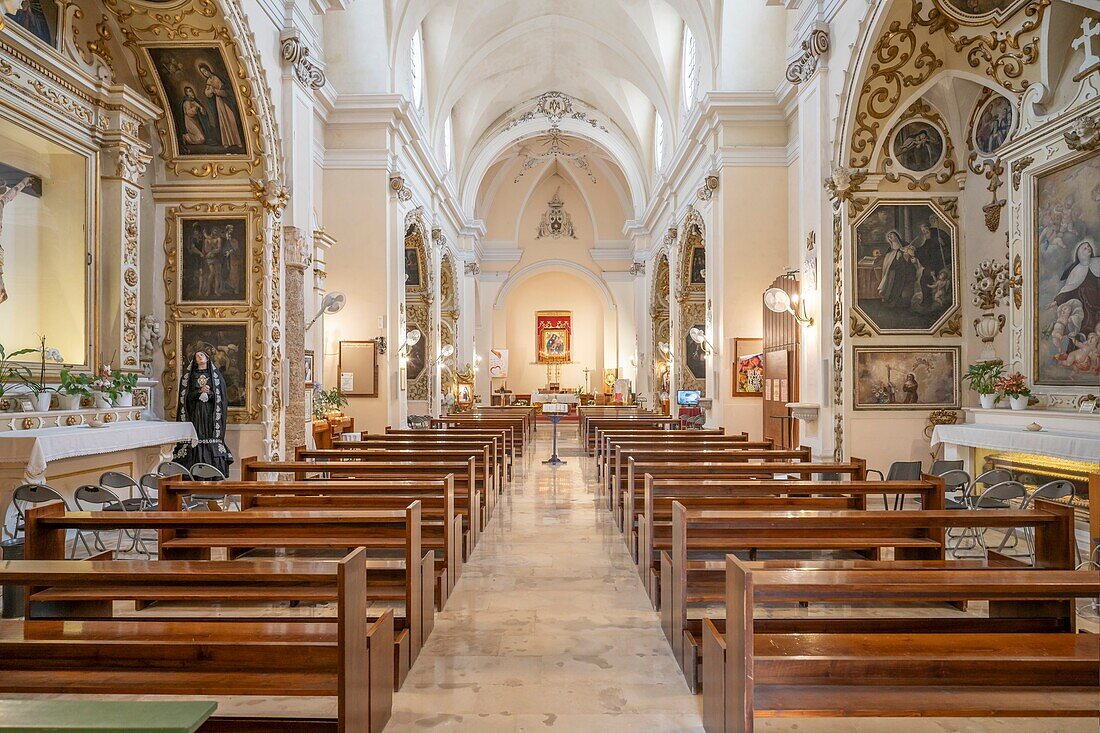 Sanctuary Minor Basilica Pontifical Virgin SS del Carmelo, Basilica del Carmine, Mesagne, Brindisi, Salento, Apulia, Italy, Europe