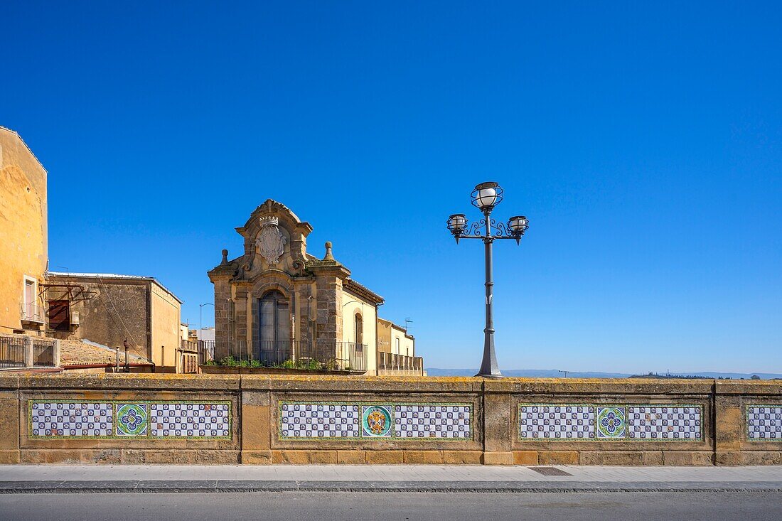 Brücke des heiligen Franziskus, Caltagirone, Val di Noto, UNESCO-Welterbe, Catania, Sizilien, Italien, Mittelmeer, Europa