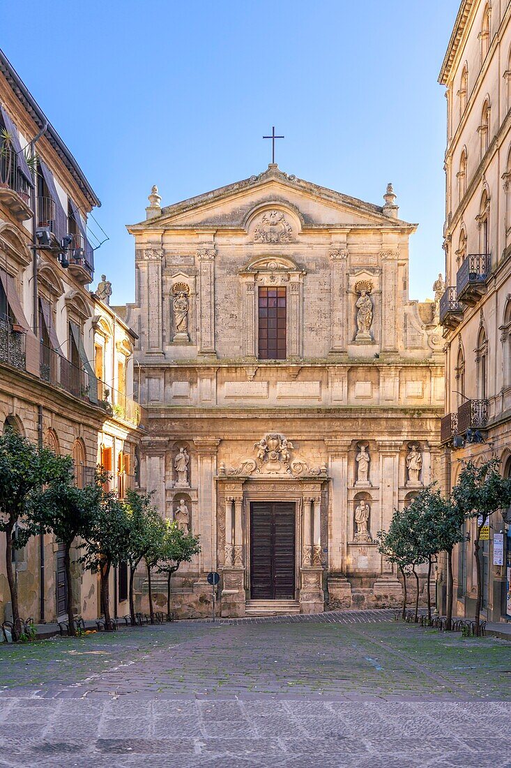 Kirche des Gesu, Caltagirone, Val di Noto, UNESCO-Weltkulturerbe, Catania, Sizilien, Italien, Mittelmeer, Europa