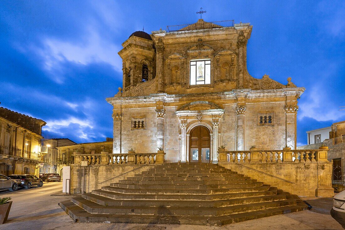 The Church of San Michele, Palazzolo Acreide, Val di Noto, Siracusa, Sicily, Italy, Mediterranean, Europe