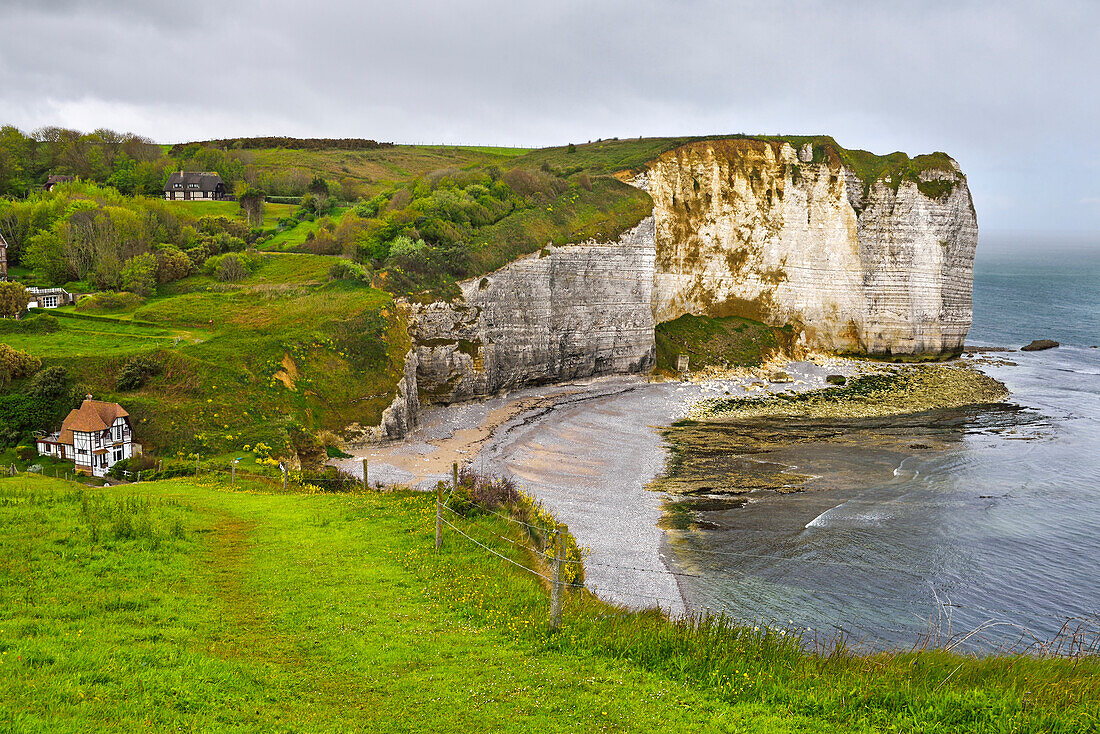 Vaucottes hanging valley, Vattetot-sur-Mer, Seine-Maritime department, Normandy region, France, Europe