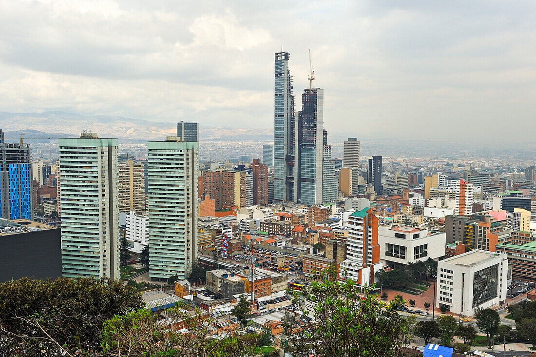 Blick auf das Universitätsgelände vom Berg Monserrate aus, Bogota, Kolumbien, Südamerika