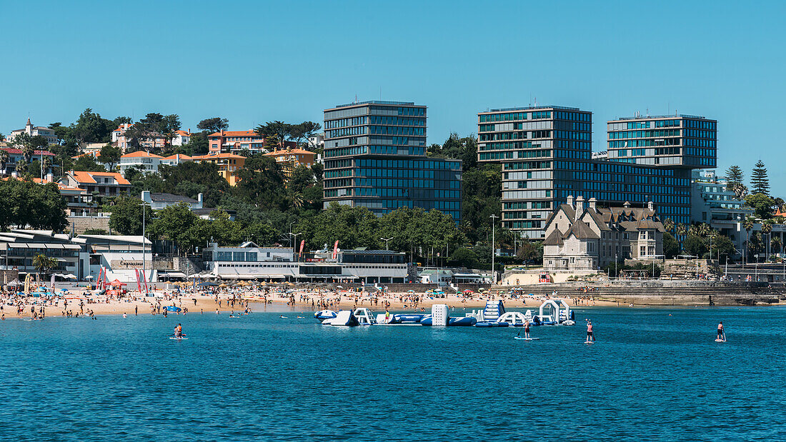 A view of Conceicao Beach in Cascais, Portugal, Europe