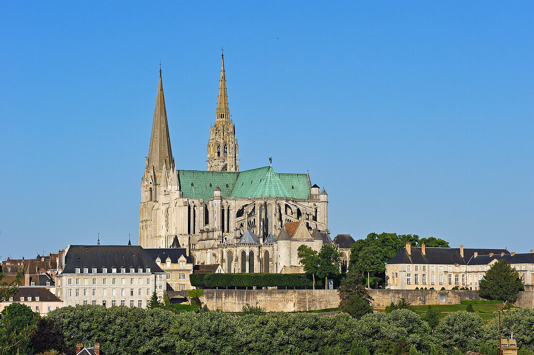 Cathedral of Our Lady of Chartres, UNESCO World Heritage Site, Chartres, Eure-et-Loir department, Centre region, France, Europe