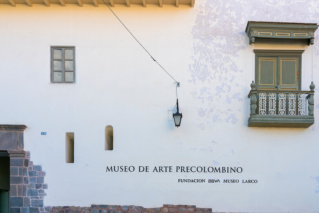 Exterior of Museo de Arte Precolombino Museum, UNESCO World Heritage Site, Cusco (Cuzco), Cusco Province, Cusco Region, Peru, South America