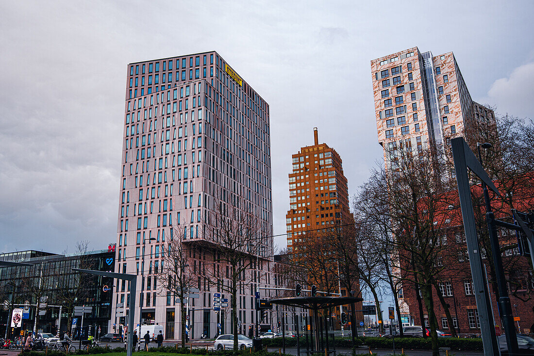 Modern Architecture at Grotemarkt Blaak, Rotterdam, The Netherlands, Europe