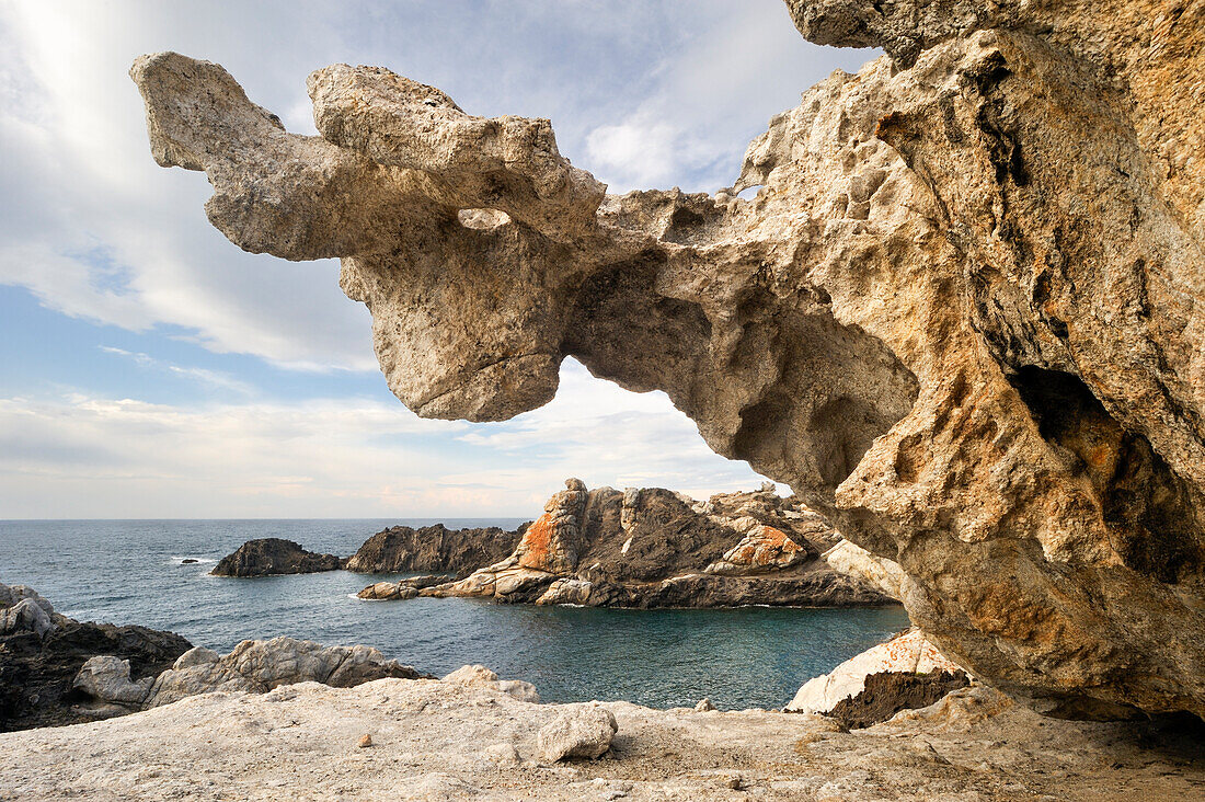 Remarkable rocks, source of inspiration for the artist Salvador Dali, Cap Creus, Costa Brava, Catalonia, Spain, Europe