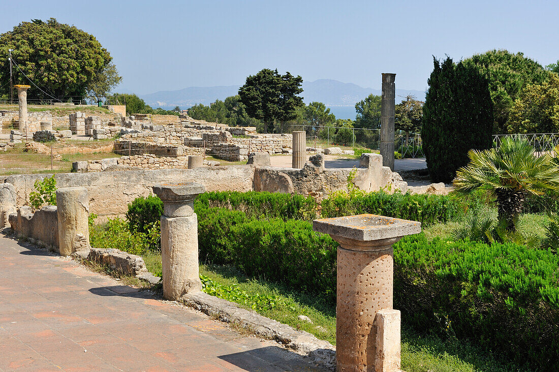 Römischer Teil der archäologischen Stätte von Empuries, Costa Brava, Katalonien, Spanien, Europa