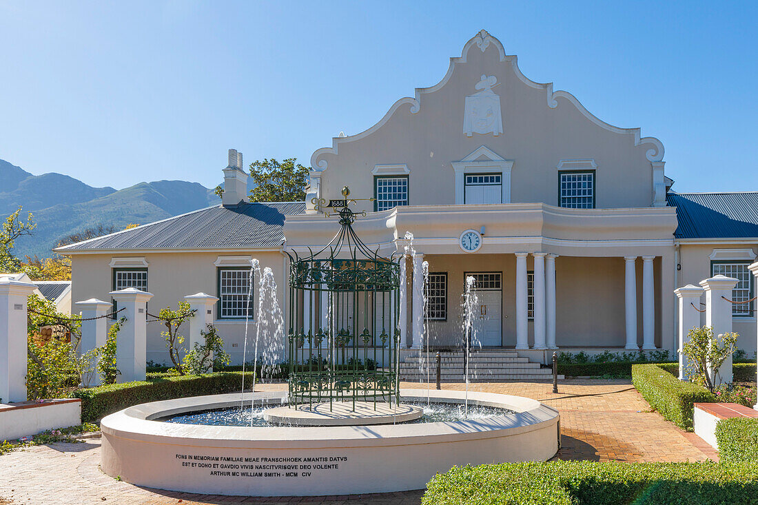 Rathaus von Franschhoek, Franschhoek, Westkap, Südafrika, Afrika