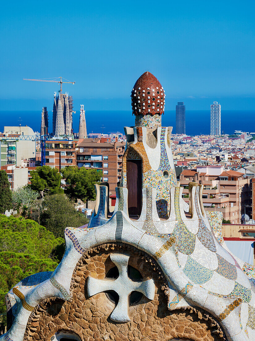 Park Guell, UNESCO-Welterbestätte, Barcelona, Katalonien, Spanien, Europa