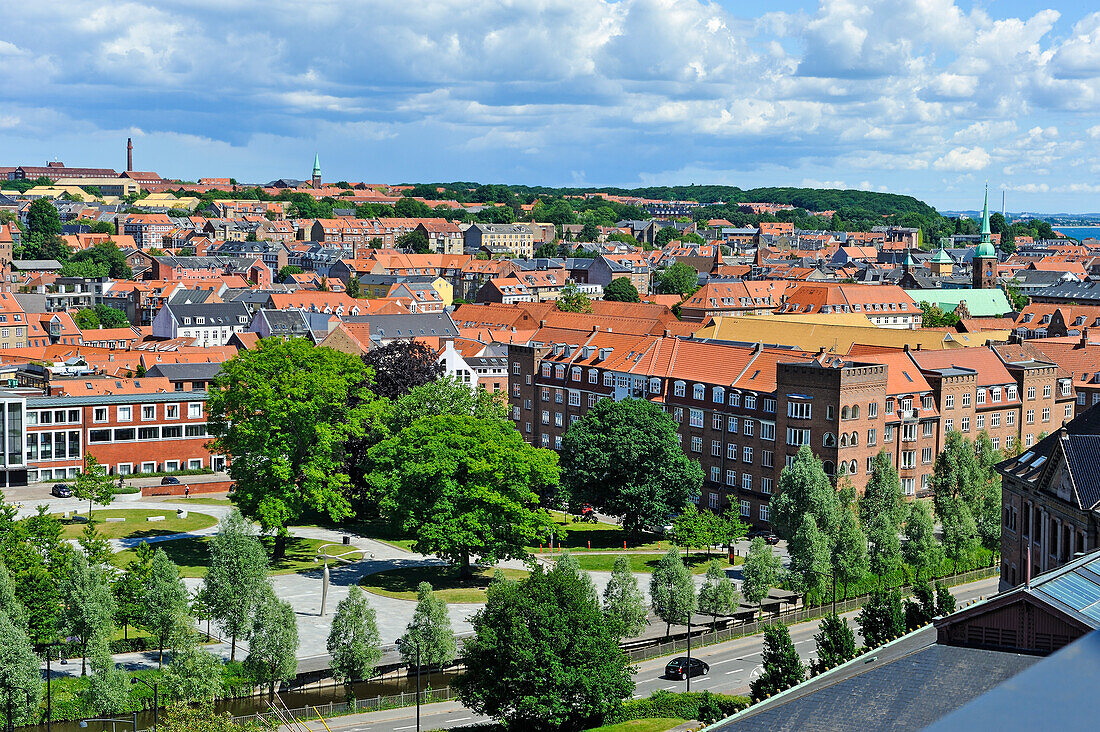 Blick von der Dachterrasse des ARoS, Aarhus, Halbinsel Jütland, Dänemark, Europa