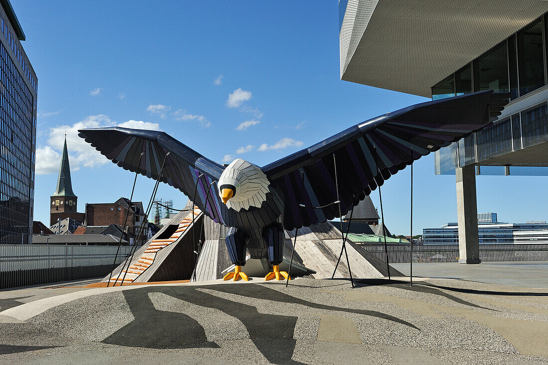 Playground of Dokk1, by Schmidt Hammer Lassen Architects, Library and Citizens' Services on Urban Waterfront of Aarhus, Jutland Peninsula, Denmark, Europe