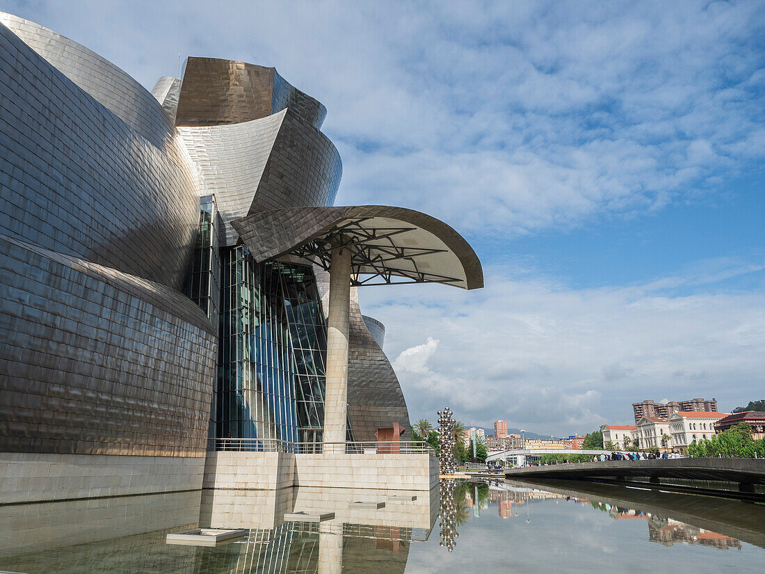 Blick auf das Guggenheim-Museum, Architekt Frank Gehry, Bilbao, Baskenland, Spanien, Europa