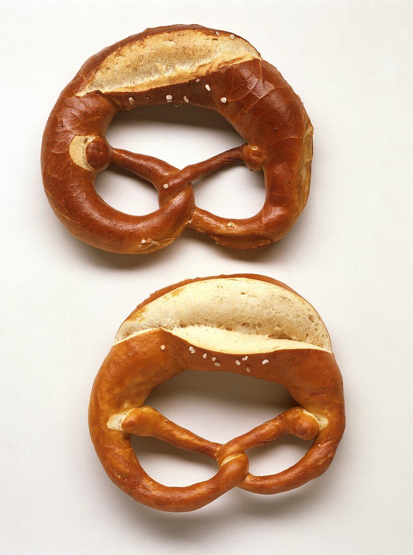 Two salt pretzels