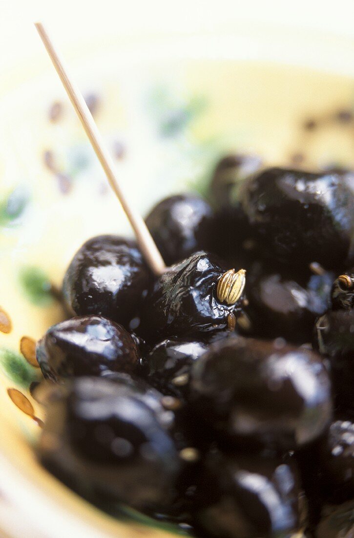 Black Olives in Bowl