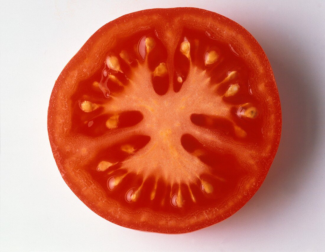 Eine Tomatenscheibe