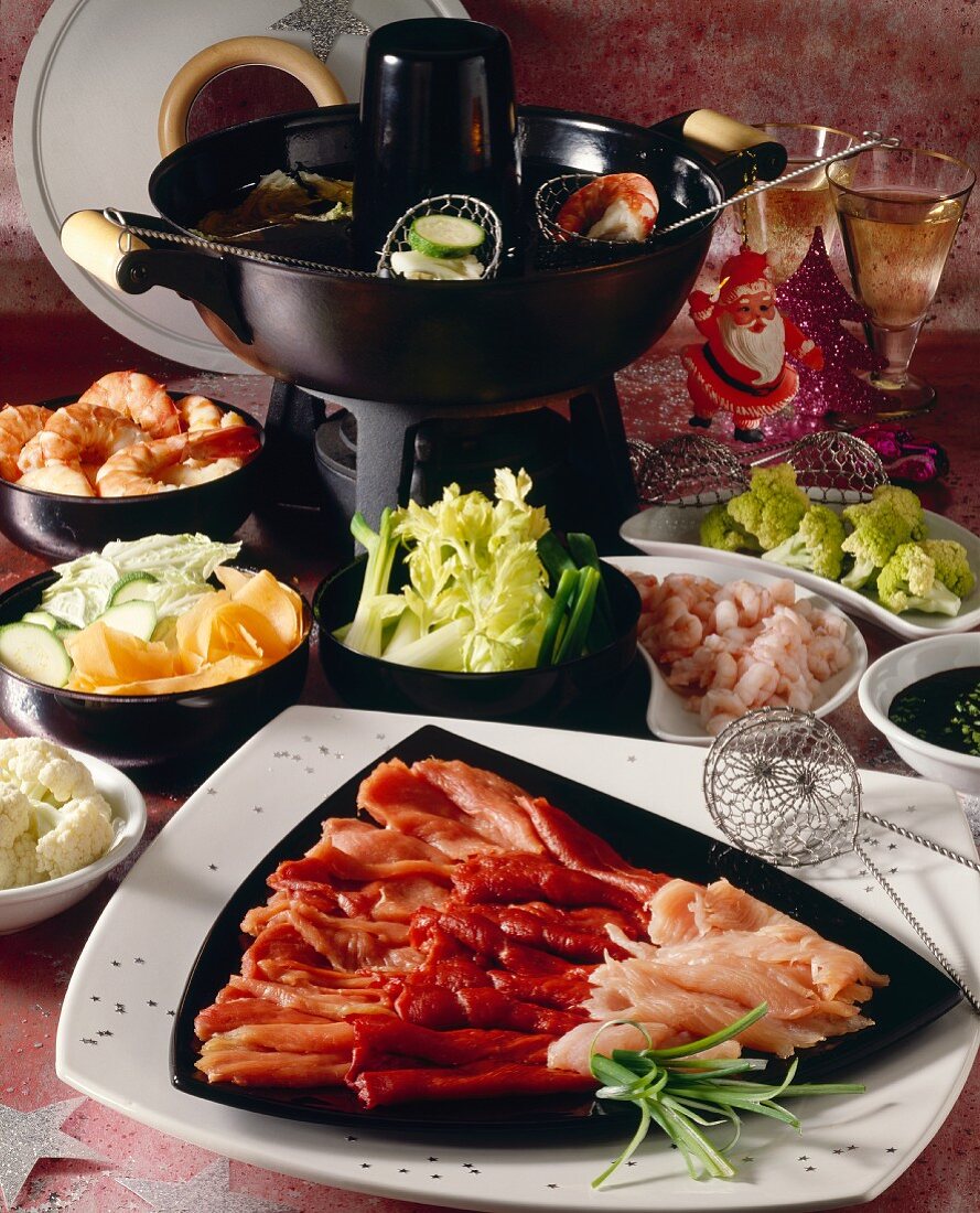 Chinesisches Fondue zu Weihnachten