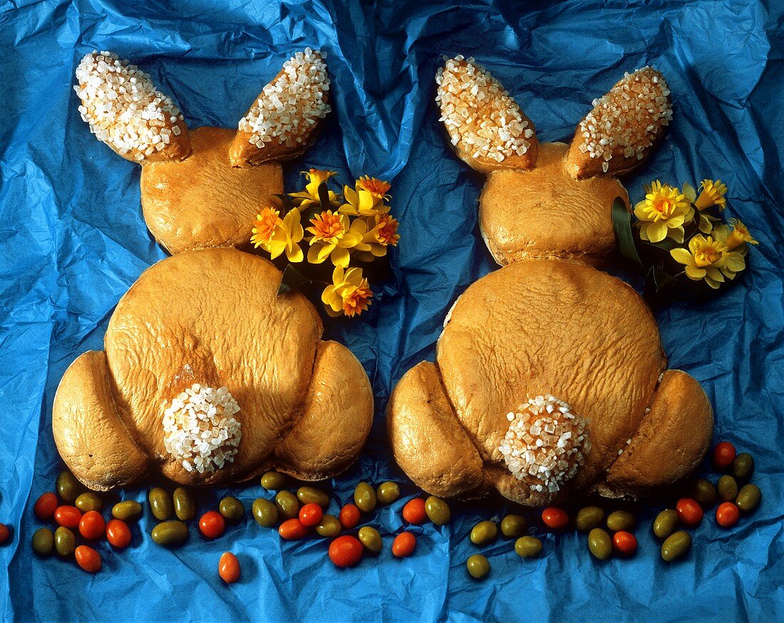 Two bread bunnies