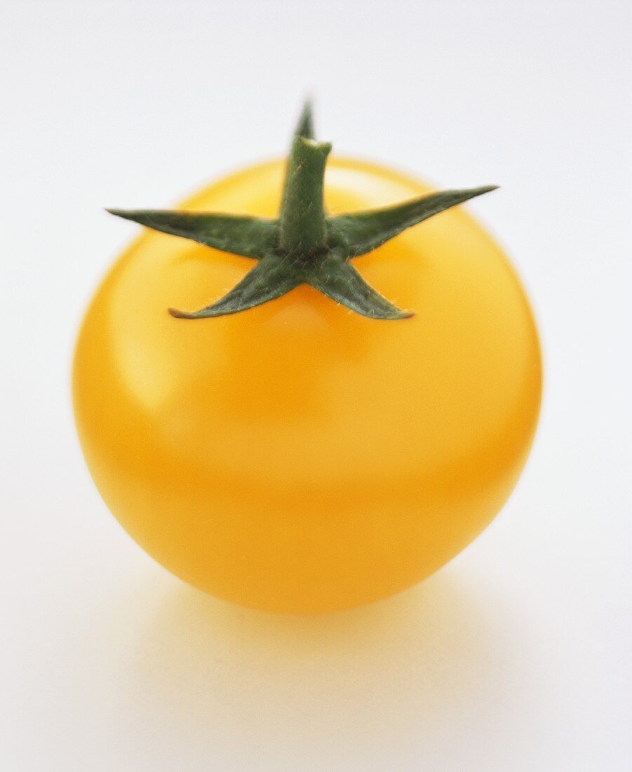 A Single Yellow Tomato