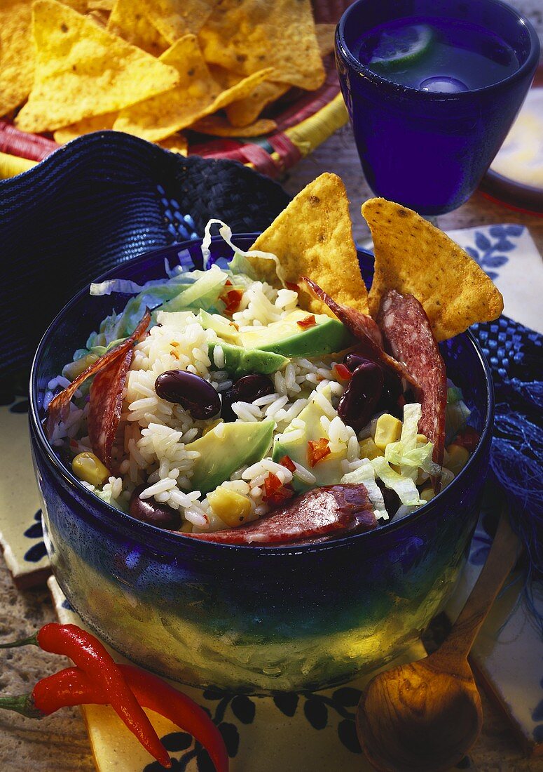 Mexikanischer Reissalat mit Avocado und … – Bild kaufen – 150883 Image ...