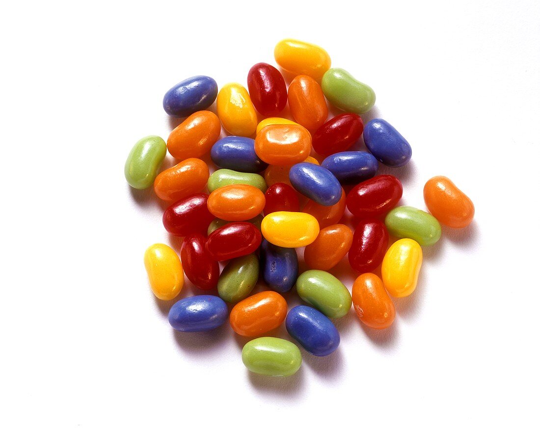 A heap of colourful jelly sweets (Jelly beans)