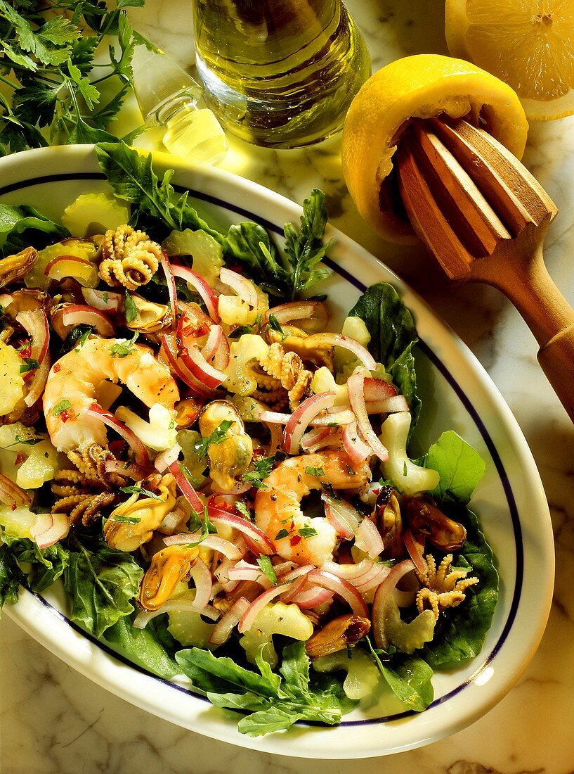 Insalata frutti di mare (seafood salad), Latium, Italy