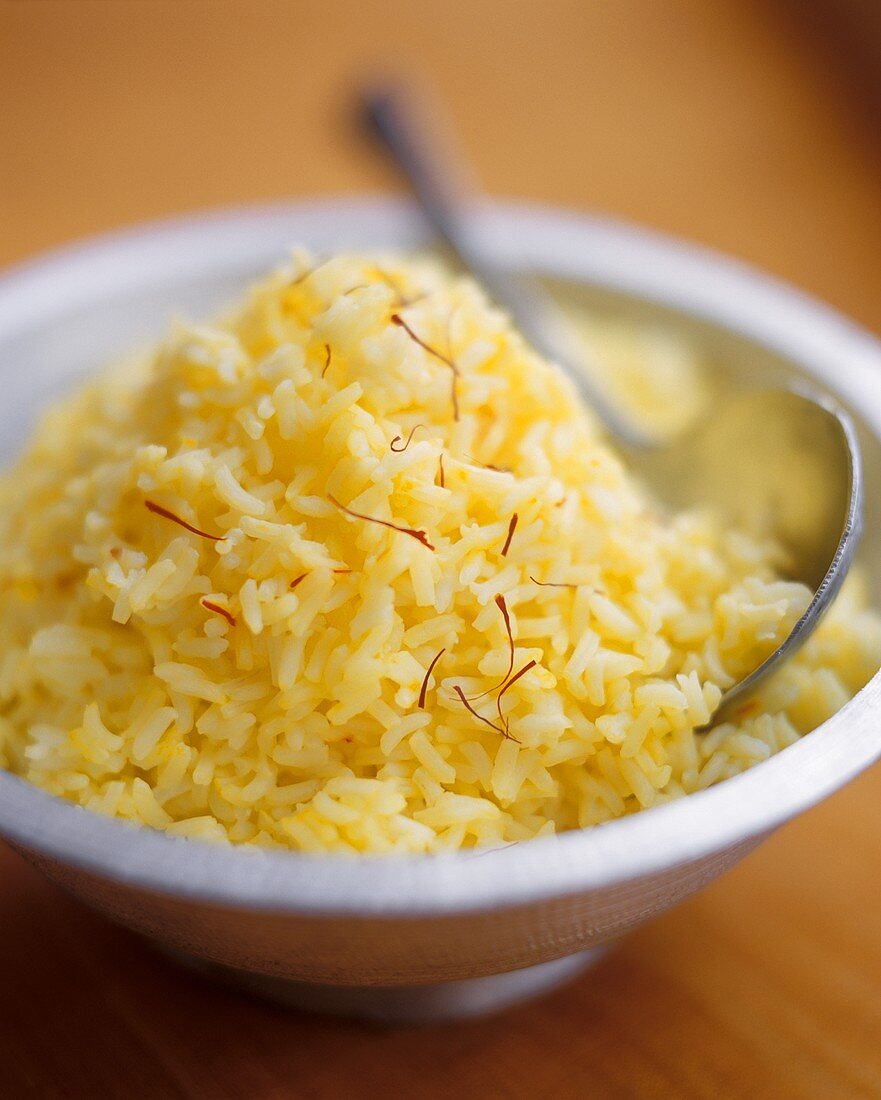 Risotto alla milanese (saffron risotto), Lombardy, Italy