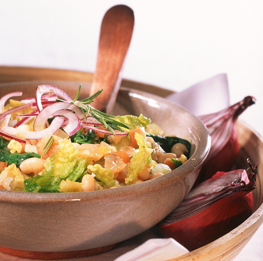 Ribollita (bean soup with vegetables), Tuscany, Italy