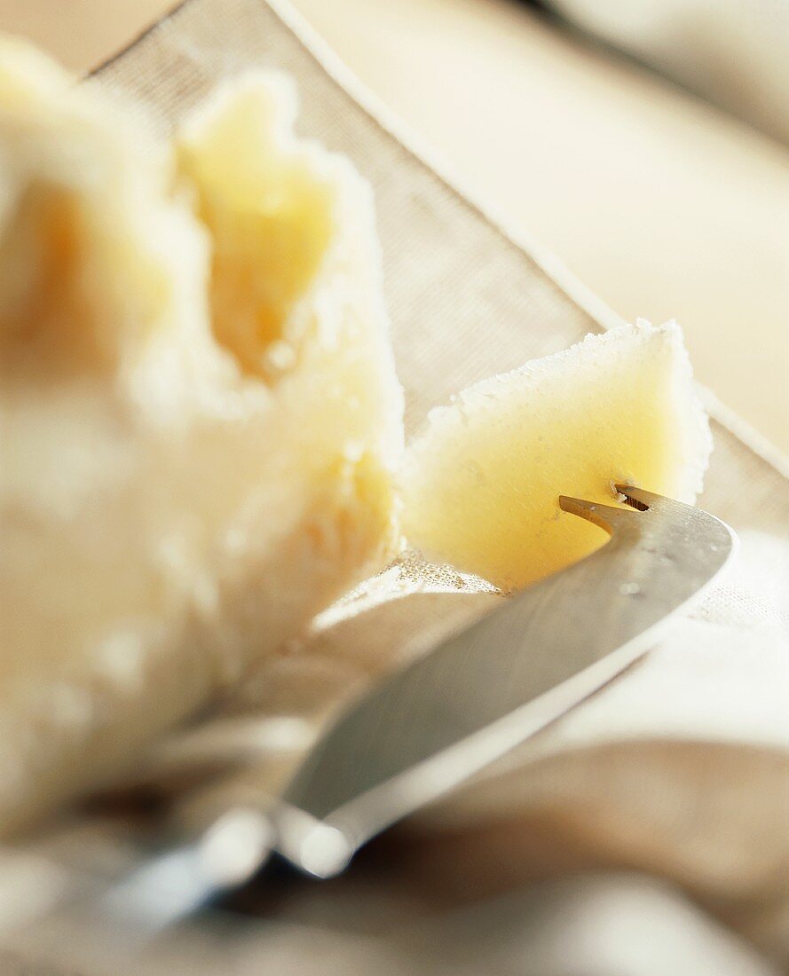 Pecorino Romano with cheese knife