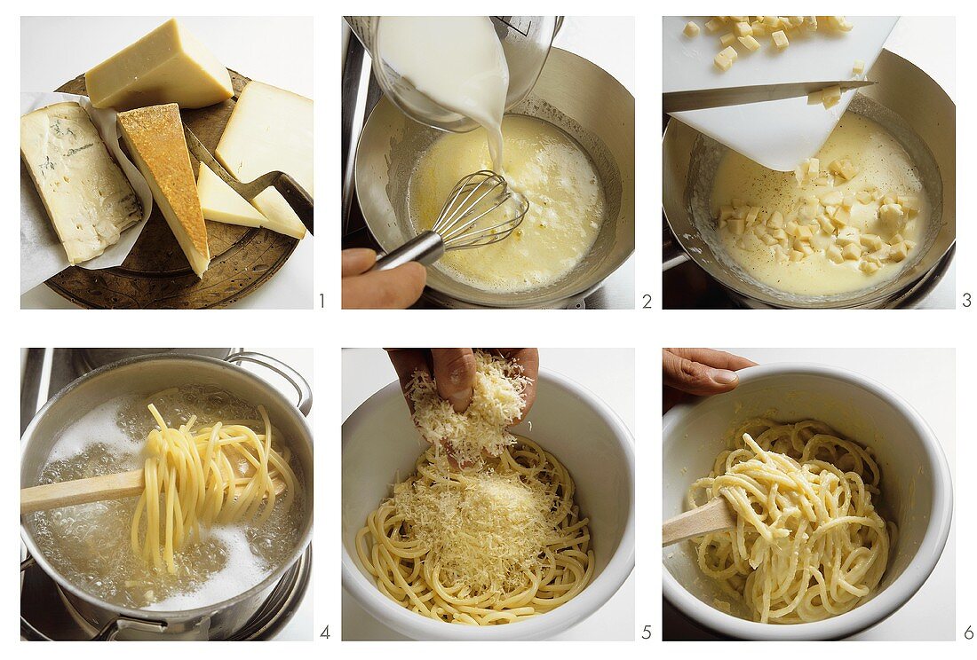 Preparing cheese for pasta