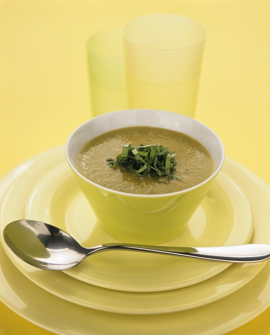 Süsskartoffel-Basilikum-Suppe