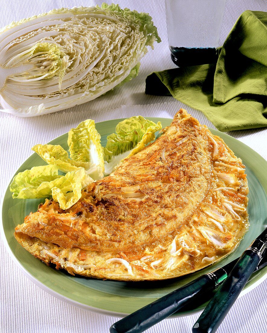 Omelette with soya sprouts
