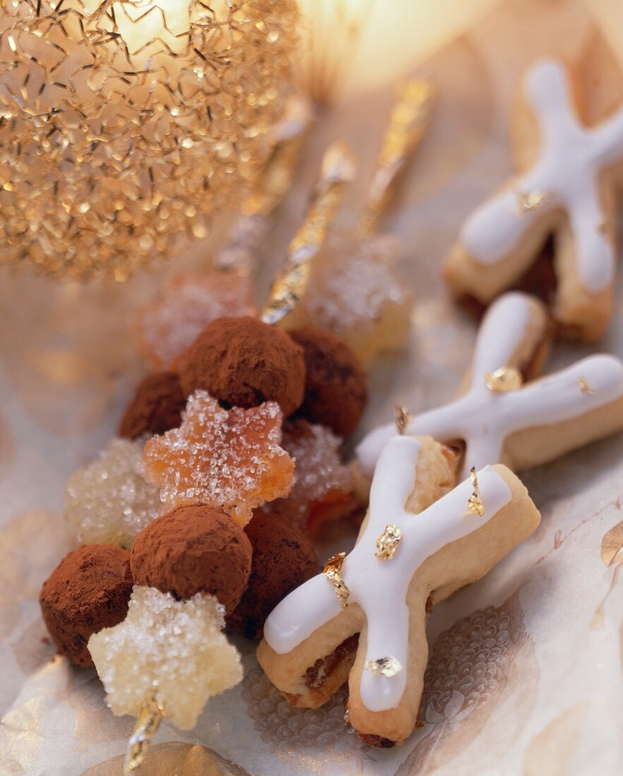 Truffle sticks and Xmas cookies