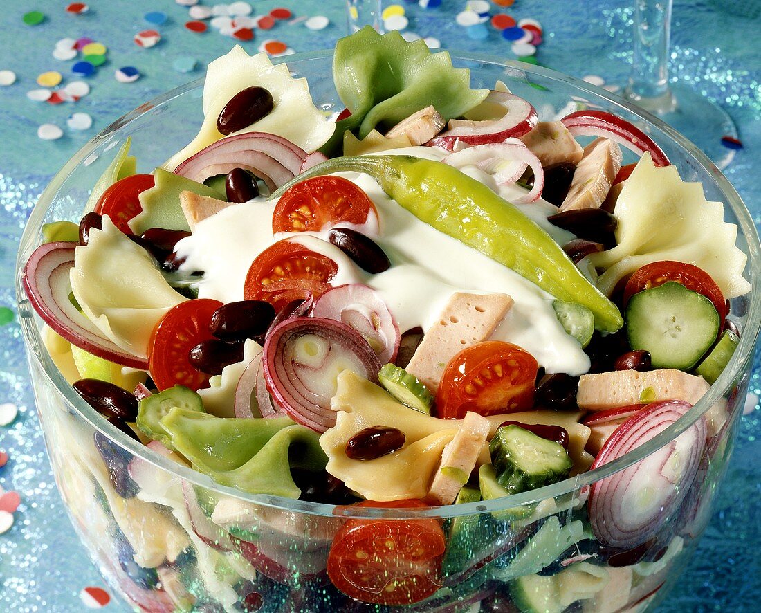 Pasta salad for the New Year's Eve party