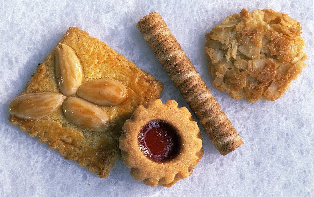 Four different biscuits