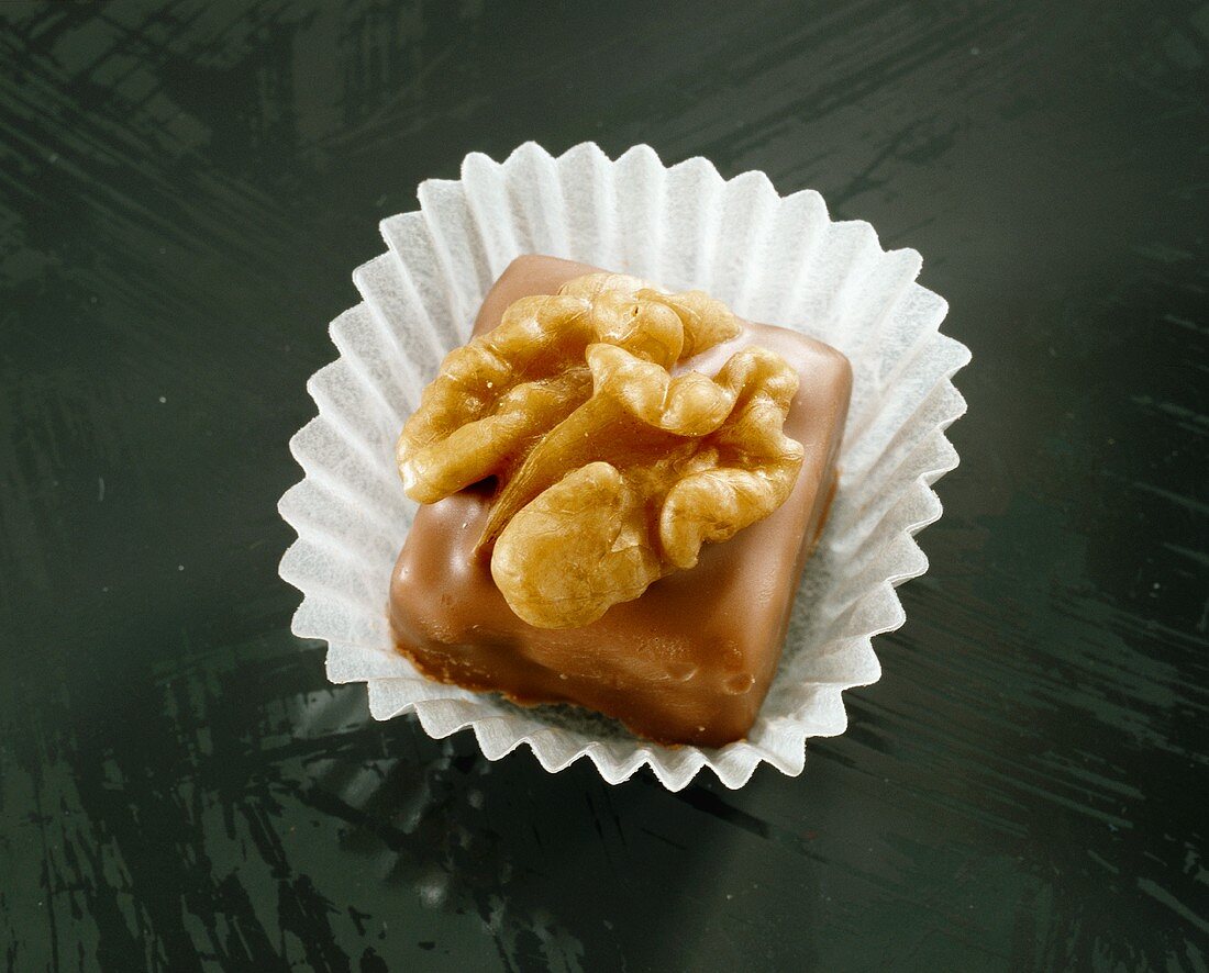 A walnut and marzipan chocolate