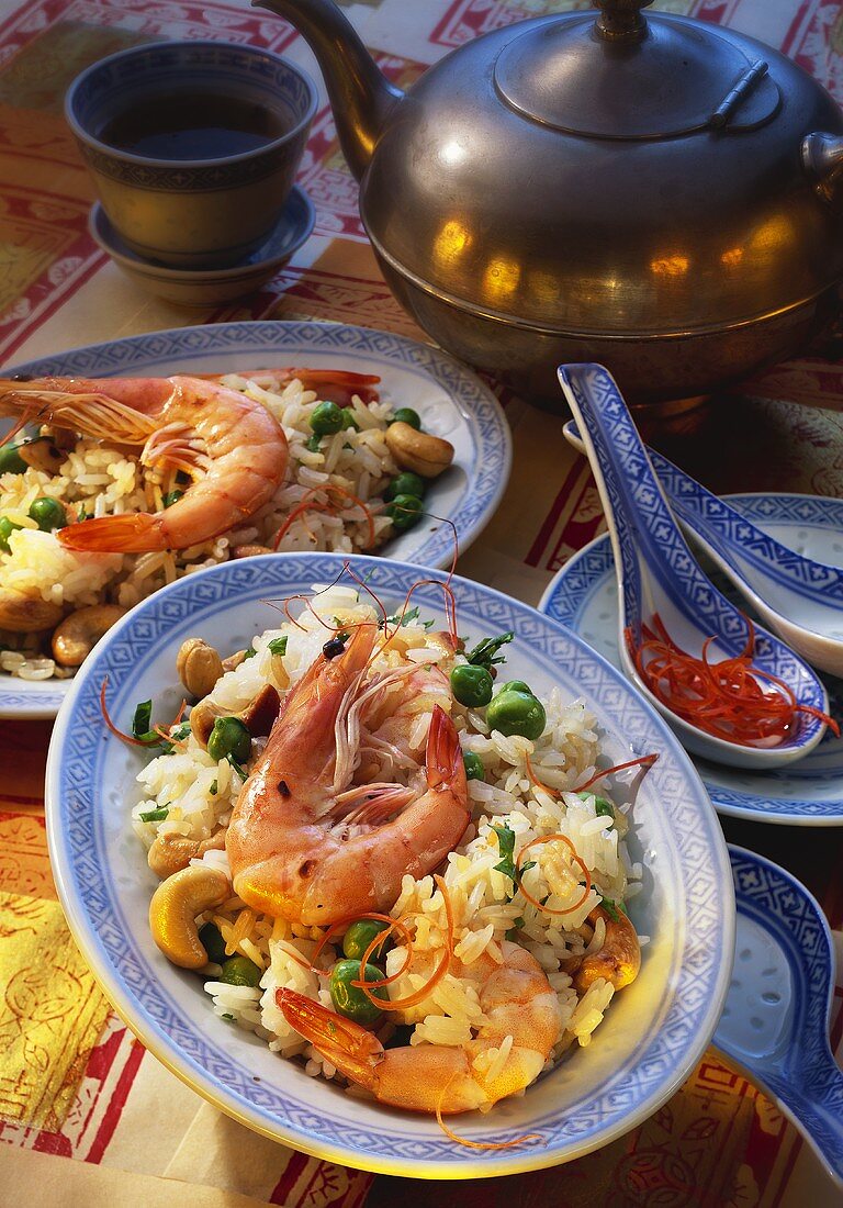 Reis mit Shrimps & Cashewnüssen