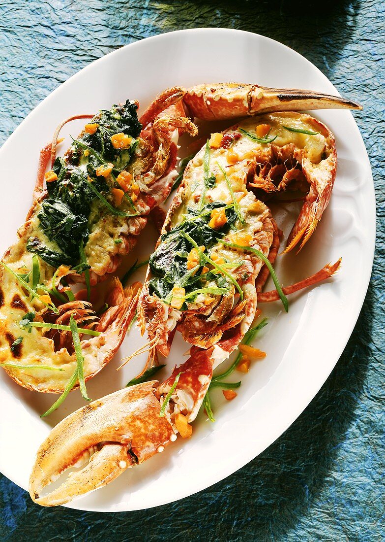 Grilled lobster with tarragon butter