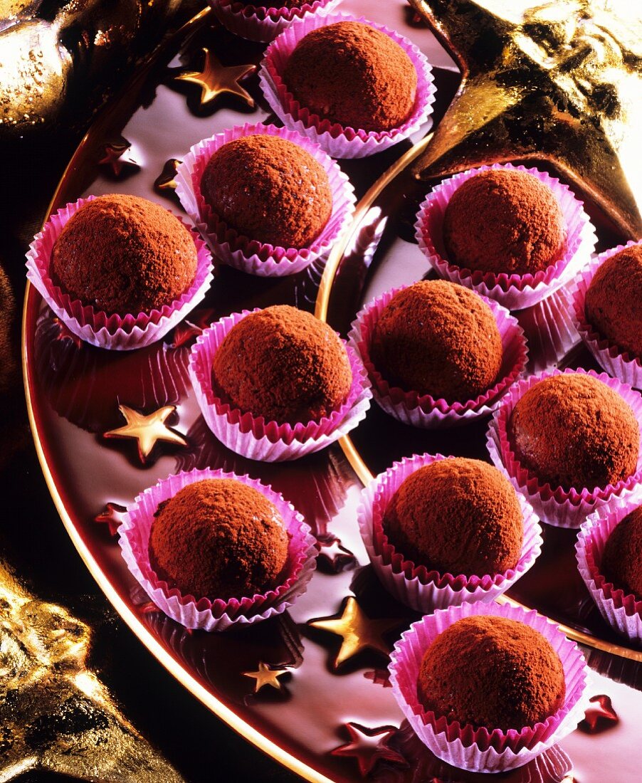 Schokoladen-Erdbeerkonfitüren-Konfekt