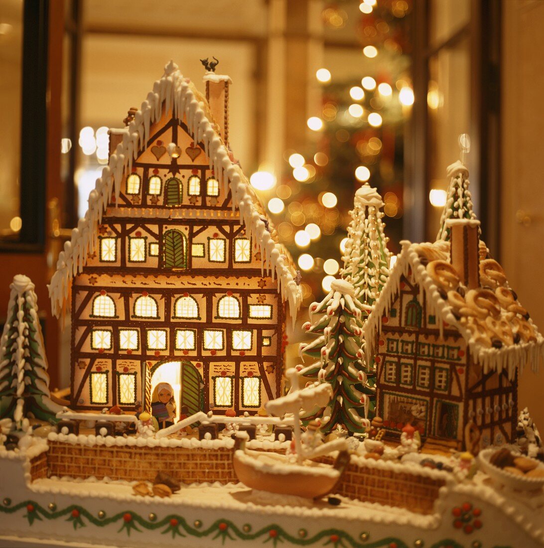 Two gingerbread houses for Christmas