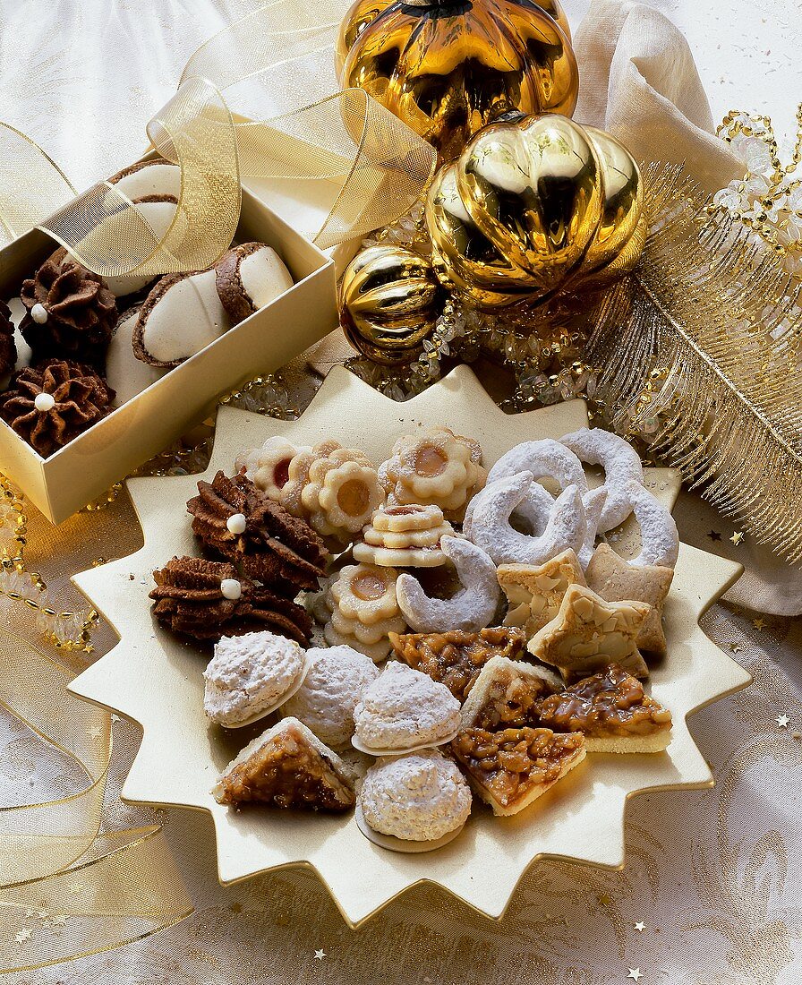 Platter of Assorted Christmas Cookies