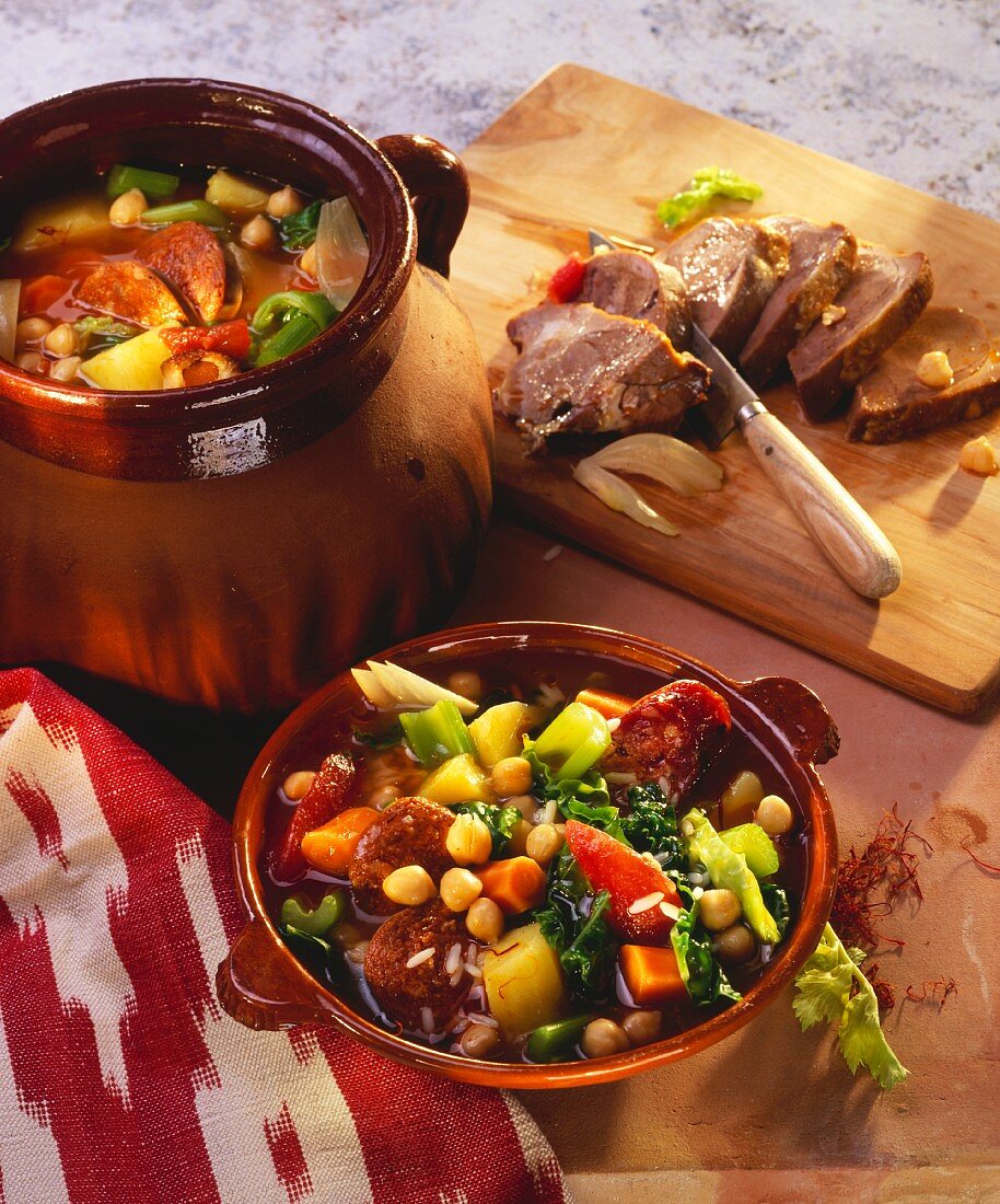 Majorcan vegetable stew with lamb