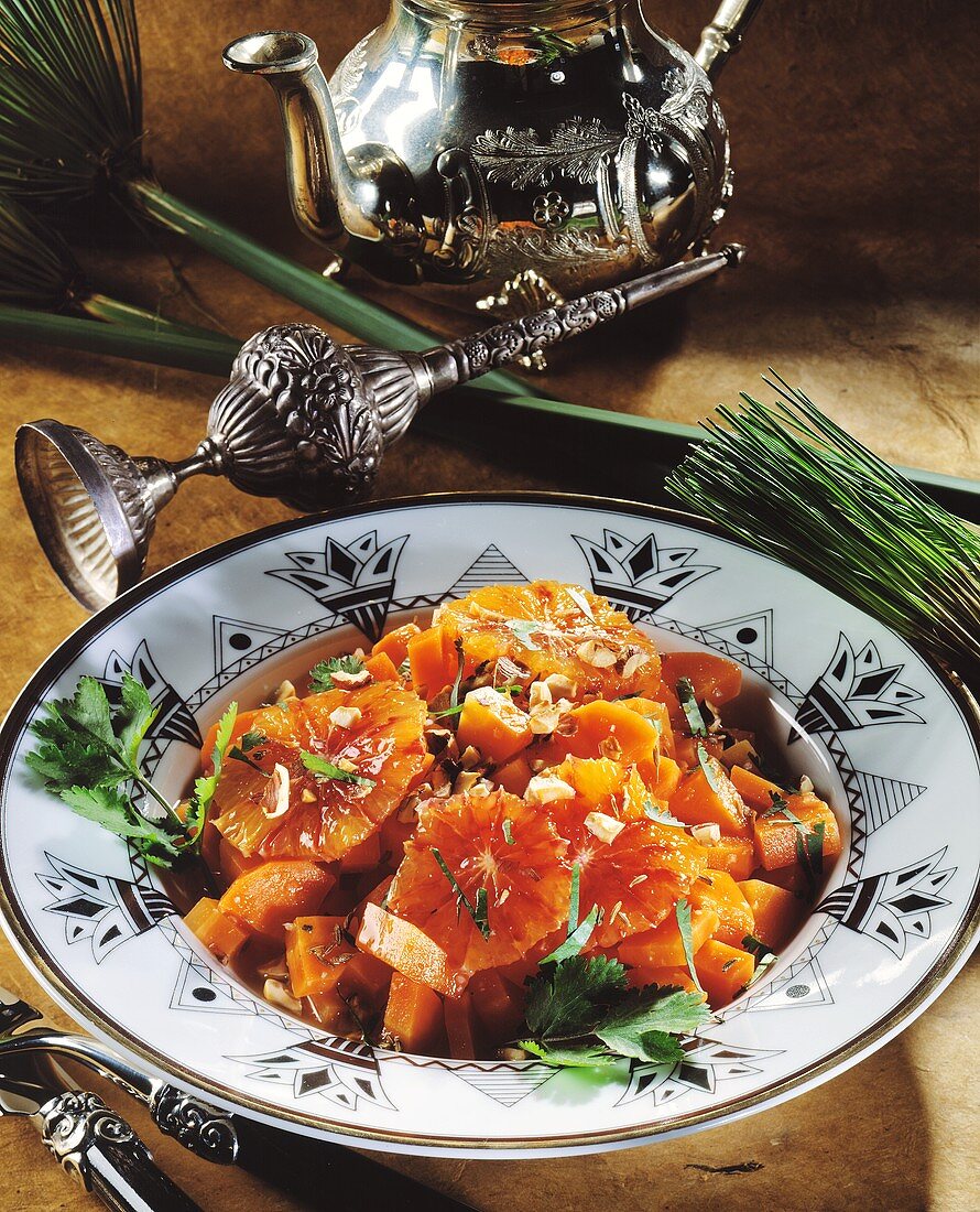 Orangen-Möhren-Salat mit Koriander aus Ägypten